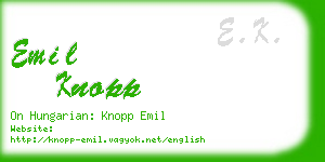 emil knopp business card